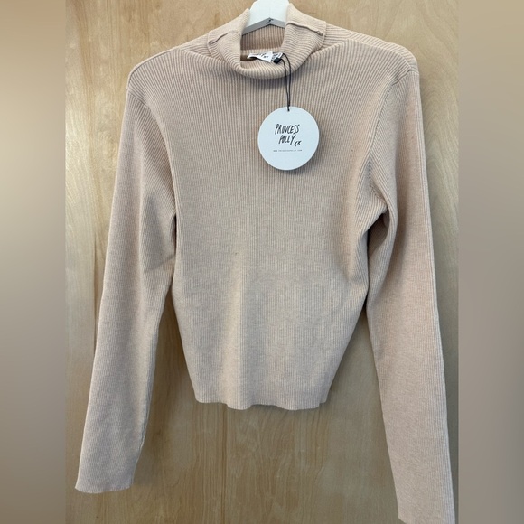 Princess Polly Cream Ribbed Turtleneck - Picture 10 of 11